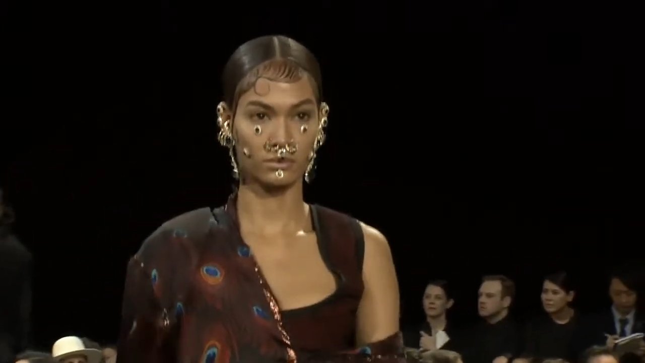Some of the giant septum rings from the runway were made available to buy.