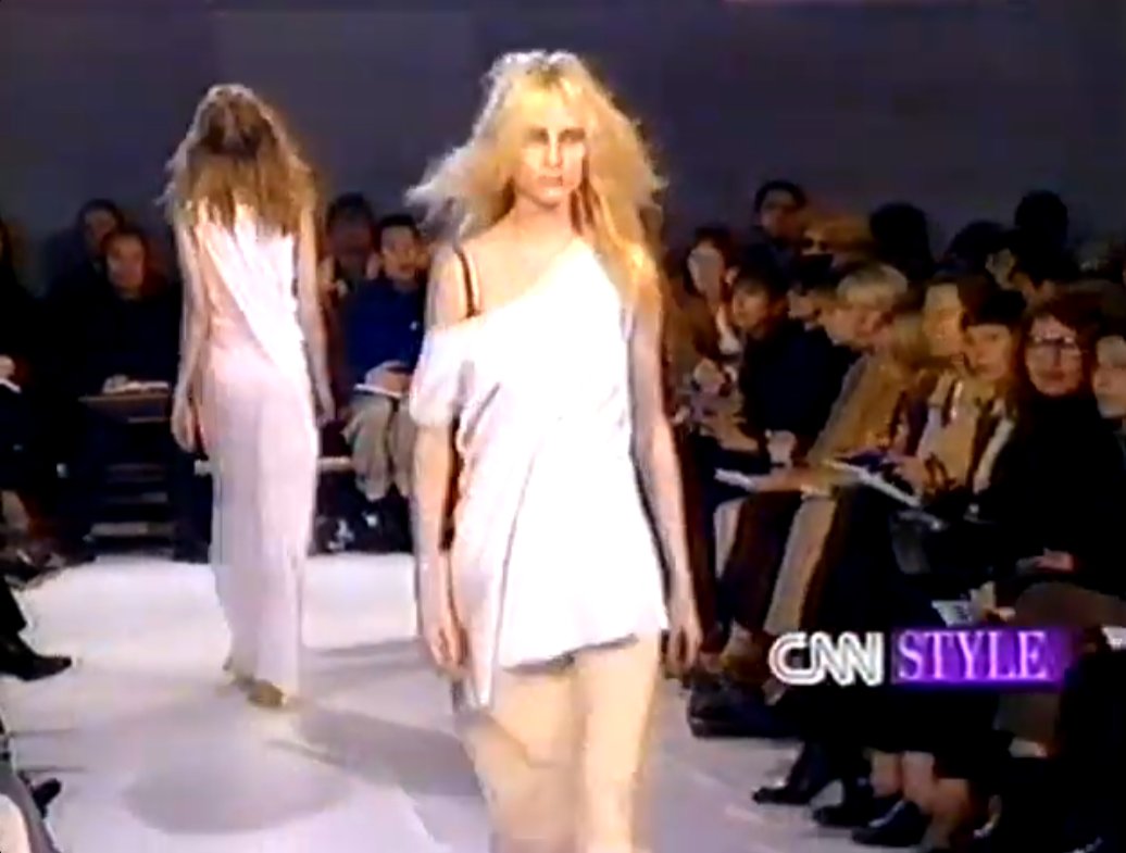 This footage comes from CNN's Style with Elsa Klensch, which ran from 1980 to 2001 and was one of the first TV shows to bring runway collections and backstage interviews to viewers around the world. Before it, fashion week was covered mainly for print and buyers.