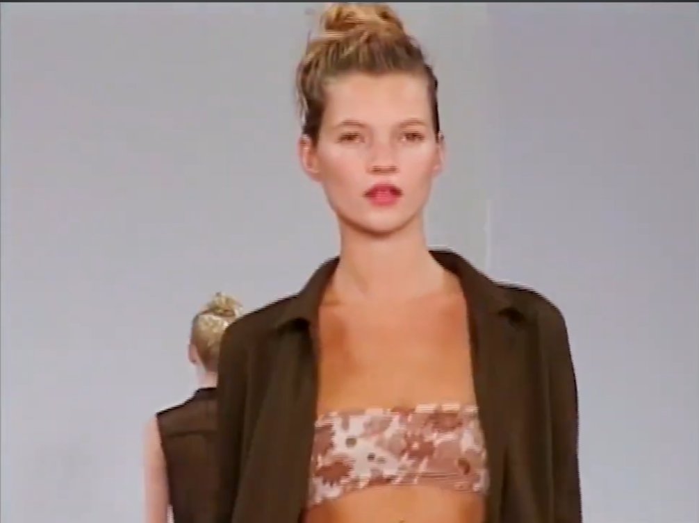 Kate Moss also walked in this show.