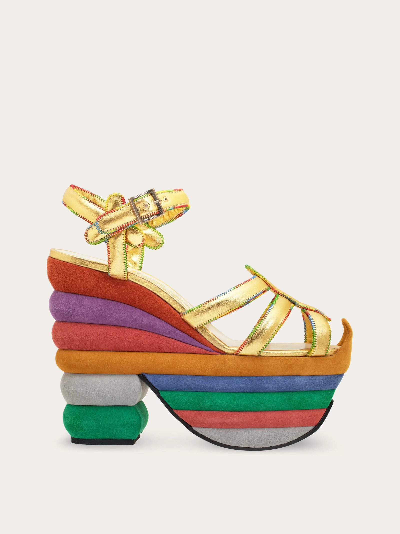 Salvatore Ferragamo Rainbow Platform Sandal (1938)