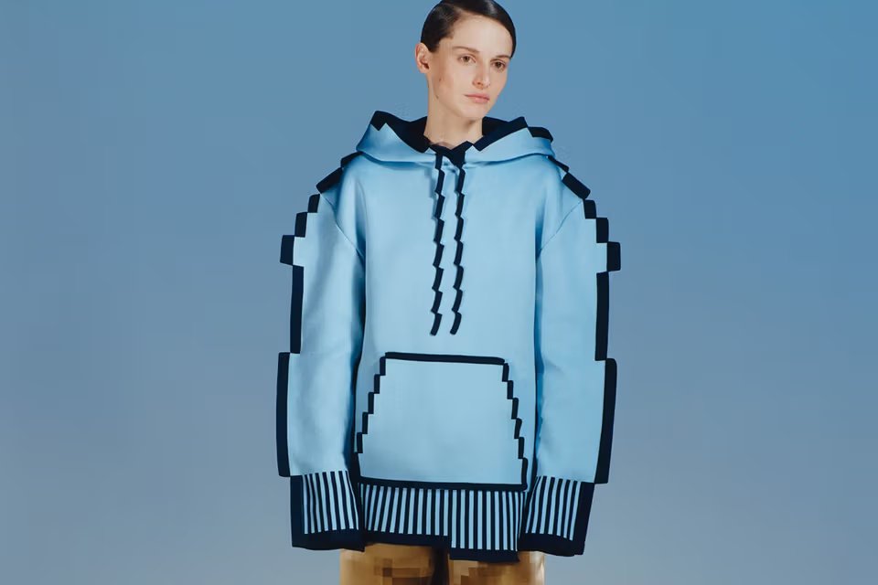 LOEWE Monochromatic Pixel Hoodie