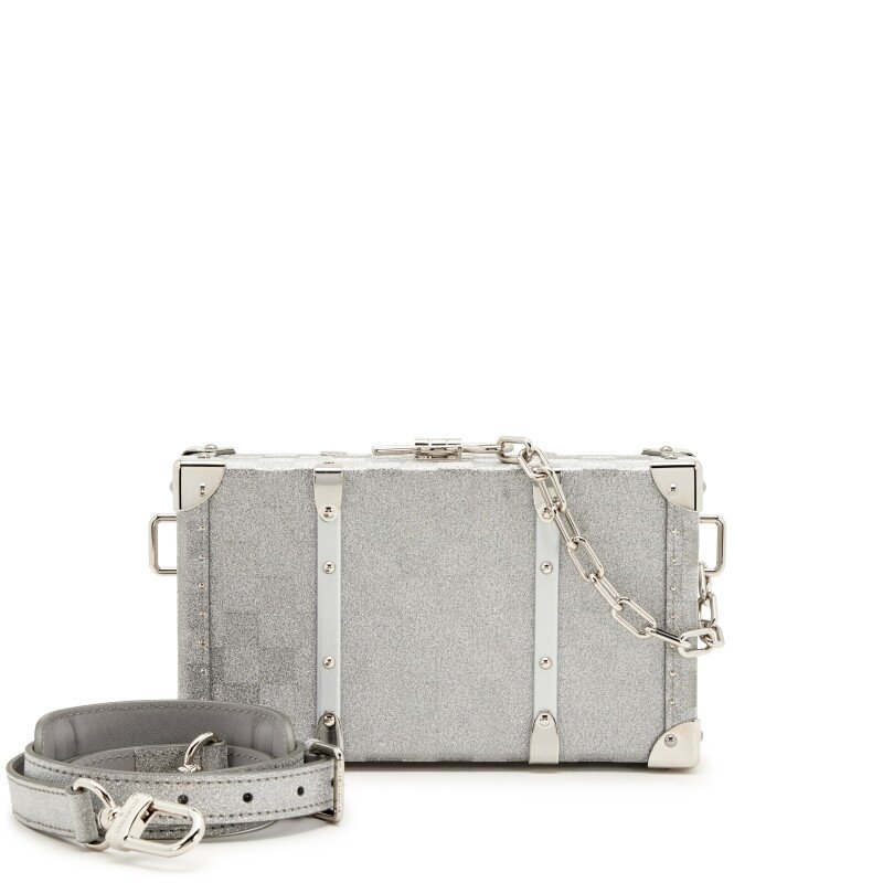 Louis Vuitton - Silver Glitter Aluminum Monogram Briefcase Trunk Silver Hardware (2022)