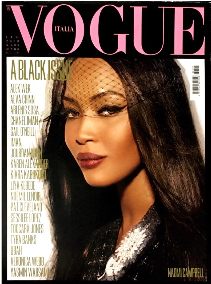 When did Vogue Italia publish its “Black Issue,” featuring only Black models?