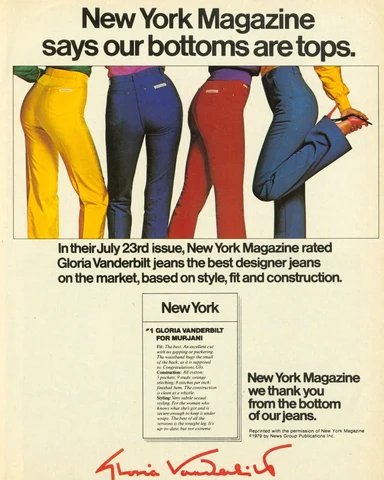 What animal logo appeared on Gloria Vanderbilt’s designer jeans?